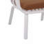 Ensemble de 2 fauteuils club d'extérieur, finition PP blanc avec coussin brun-467289042-467289045