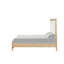 Très grand lit oriental avec tête de lit matelassée, style transitionnel, mobilier de chambre durable et élégant-558401891