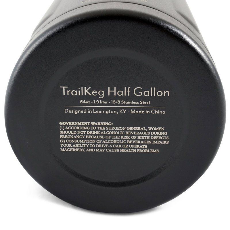 Cruche 64 oz trailkeg, Noir