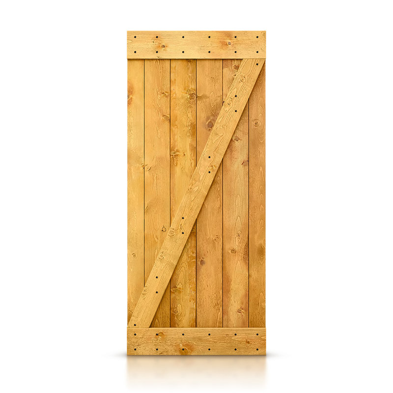 Porte de grange en bois lambrissé, 42 po x 84 po, Érable colonial