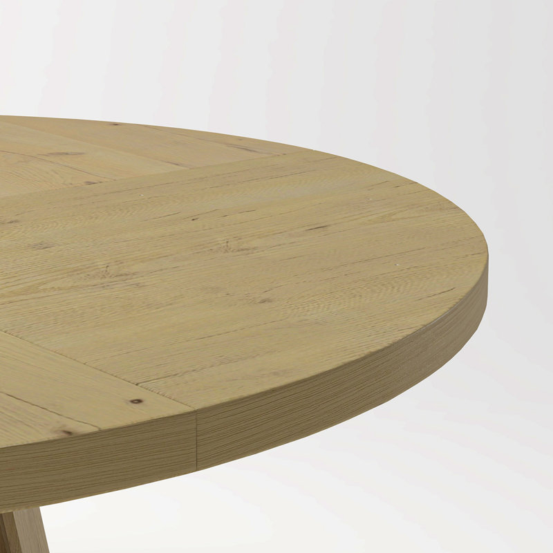 Table de salle à manger ronde pour 4 à 6 personnes, Naturel