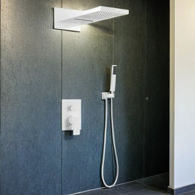 Shower System,Waterfall Rainfall Shower Head With Handheld