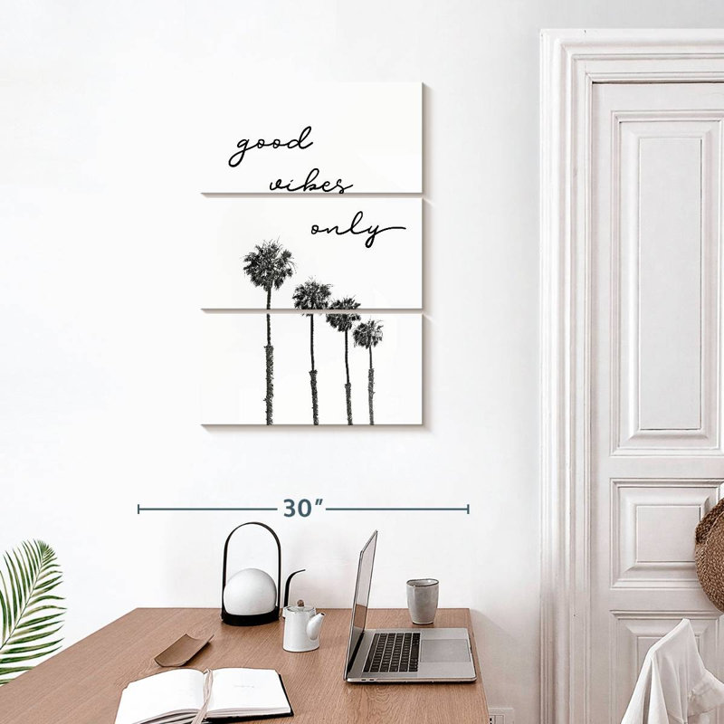 Harnek Palm Trees Good Vibes Only, H 32 po x l 20 po