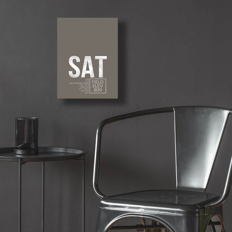 «SAT ATC» par O8 à gauche, verre acrylique Wal Art, H 16 po x l 12 po x P 0,13 po