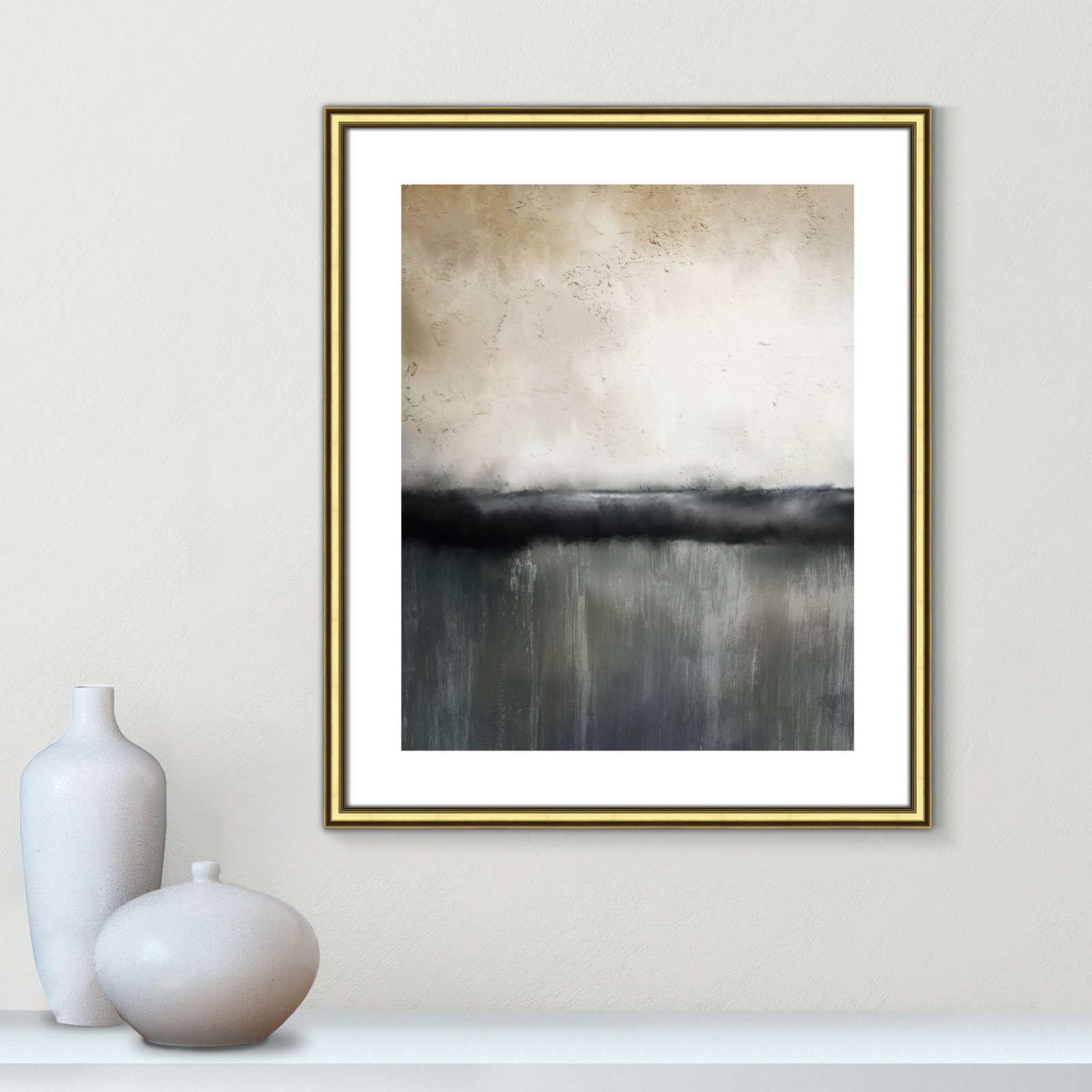 Sunset by Kimberly Allen Print, Picture Framed Paper, 25.5" H x 21.5" W, Gold Bead