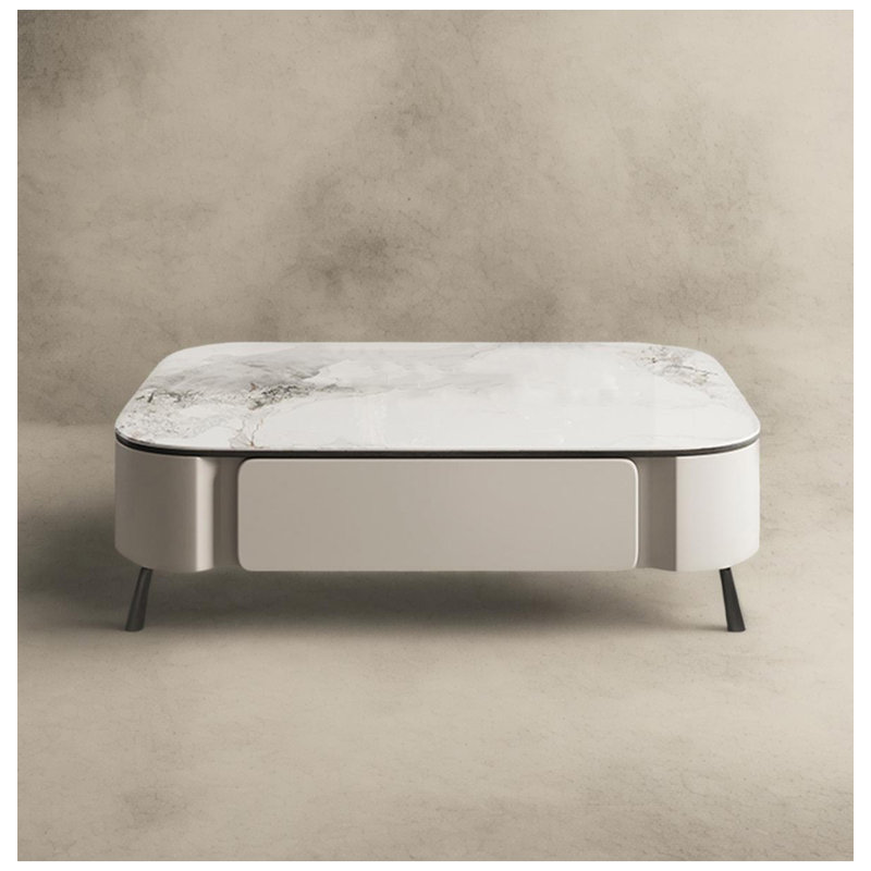 Table basse multifonctionnelle en ardoise avec rangement