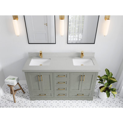 Ensemble de meuble-lavabo double 60 po Esin