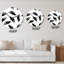 Graphique abstrait avec coups sur fond blanc - horloge murale moderne-207611283