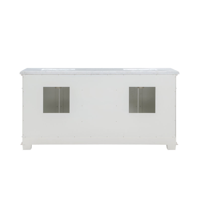 Claridge 72" Double Bathroom Vanity Set, White