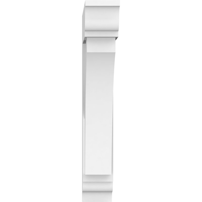 Standard Thorton Architectural Grade PVC Bracket with Traditional Ends, 22"H x 3"W x 16"D