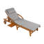 Méridienne d'extérieur réglable de 77,5 pouces U_Style - Chaise en bois d'acacia avec finition grise