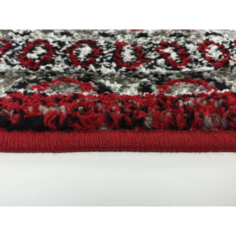 Tapis oriental rouge Morecambe, Rectangle 4 pi 11 po x 6 pi 11 po