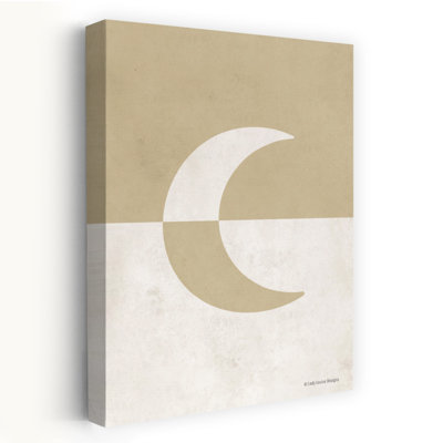 Art contemporain de paysage de pépinière neutre en demi-lune