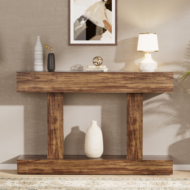 Millwood Pines 47.24'' Brown MDF Farmhouse Console Table