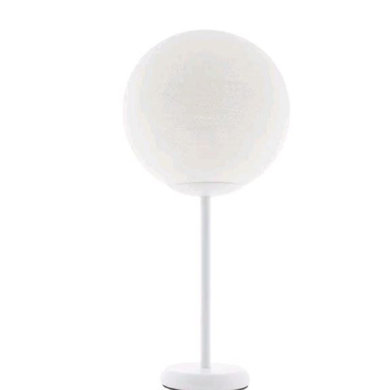 Lampe de table en métal, Blanc, H 9,84 po x l 9,84 po x P 9,84 po