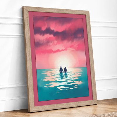 Figures At Sunset Coastal - Print