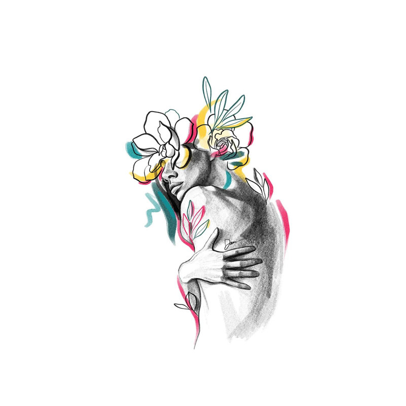 Flowerhead Femme No. 5 by Dane Khy - Wrapped Canvas Gallery-Wrapped Canvas Giclée, 20.32 cm H x 30.48 cm W