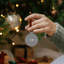 Ornements de Noël en verre rouge