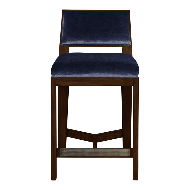 Thom Filicia 32.5'' Stool, Nadia Eclipse, Dove Gray