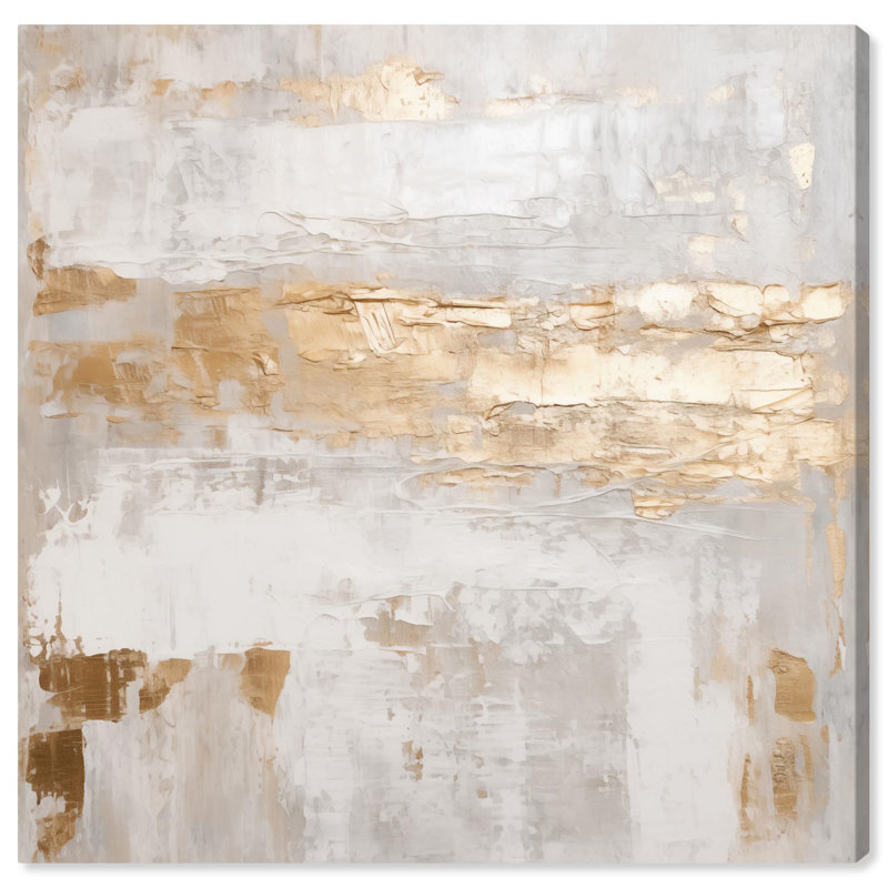 «Melted Gold Scape IV» par Art Remedy, H 20 po x l 20 po, Toile tendue, Toile tendue