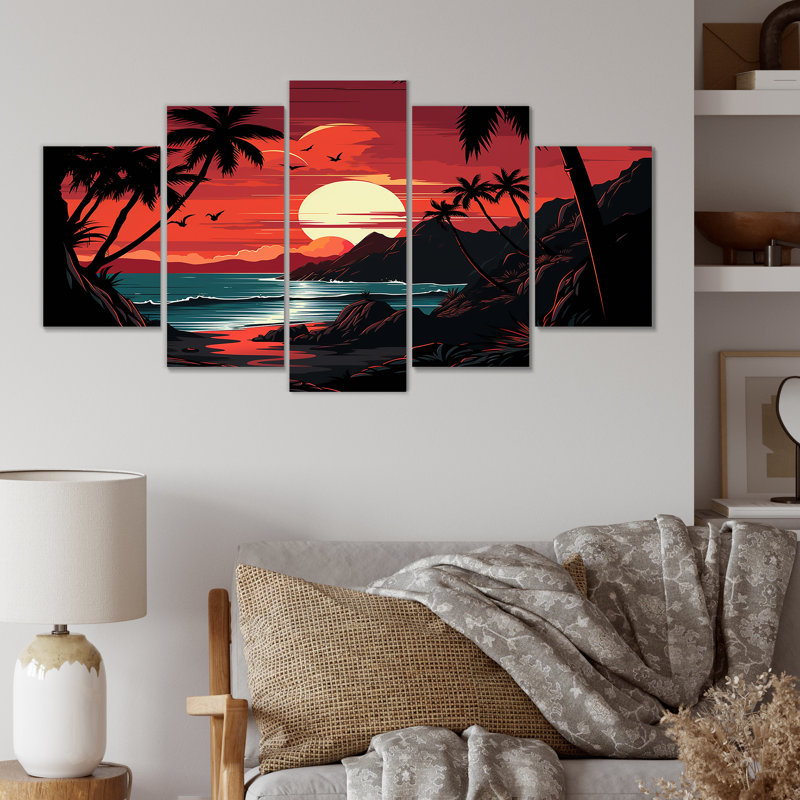 Coucher de soleil rouge "Bold Landscape"