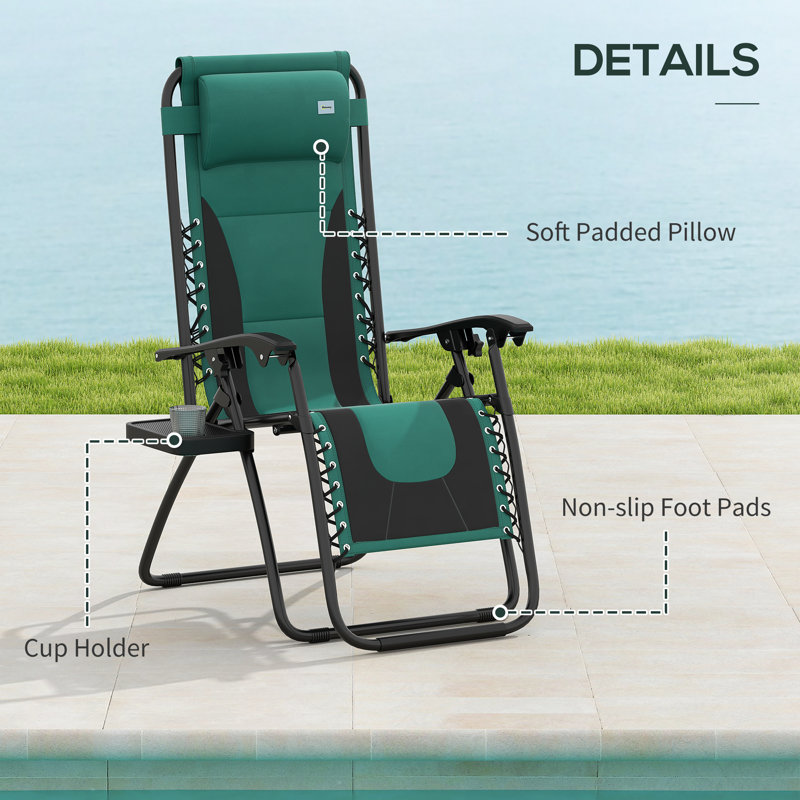 89cm Long Single Chaise, Green