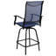 All-Weather PVC-coated polyester Swivel Patio Stools and Deck Chairs with High Back & Armrests-452335376