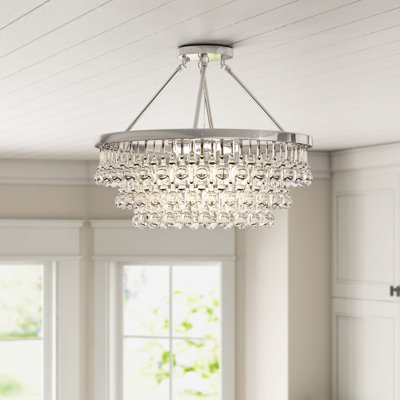 Plafonnier semi-encastré 9 lumières 23,6 po Mraz