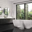 Nero Marquina 12" x 12" Marble Stone Look Wall & Floor Tile