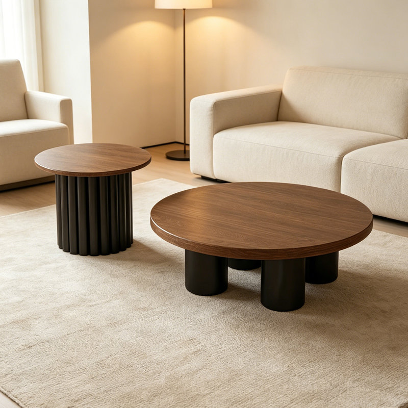 Table basse, Noir, H 13,77 po x L 27,55 po x l 27,55 po