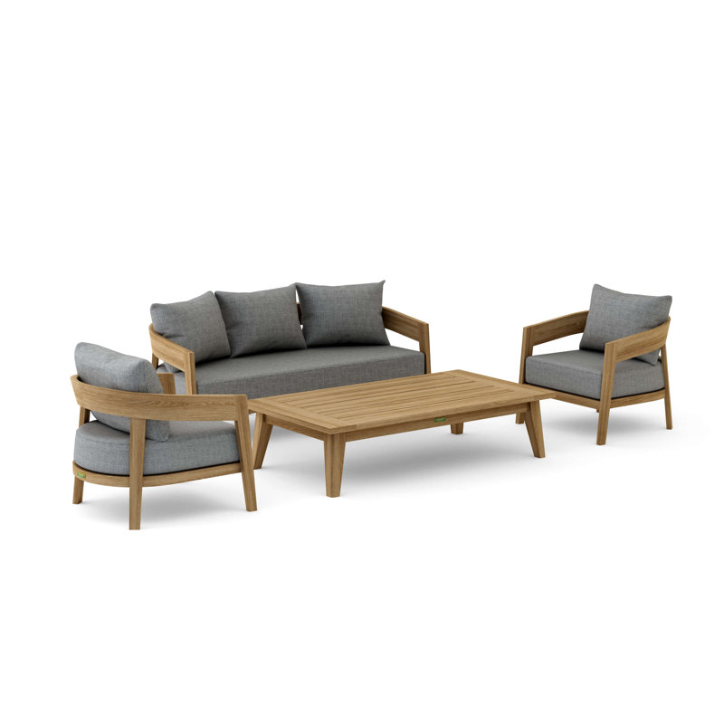 Toscana Outdoor 4 - Piece Teak Conversation Set