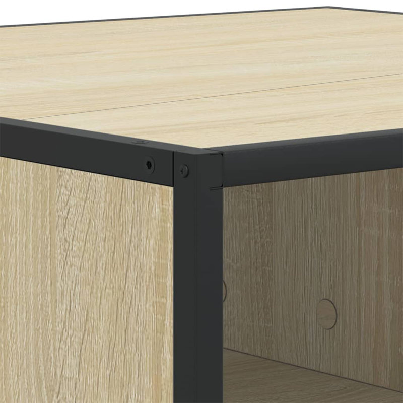 Alamgir Coffee Table with Storage, Sonoma Oak/Black, Sonoma Oak