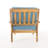 Club Chair - Wood Frame Chair, Comfortable Padding, Water- Upholstery, 32.50" X 28.8" 31.29 Deck Rest Thick Cushions For Outdoor Pleasure, 32.50"D 28.8"W 31.29"H