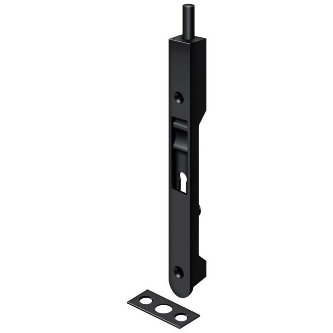 Deltana 7FBR19 7" Flush Bolt; Heavy Duty; Black Finish, Painted Black