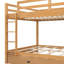 Grand lit superposé en bois avec lit gigogne, structure en pin fiable, peu encombrant pour les chambres partagées, outils faciles à assembler pour petites pièces, à assembler-979752435