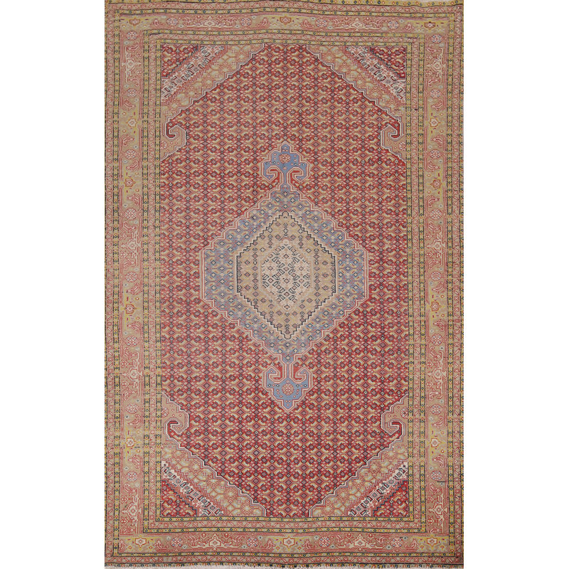 Tapis traditionnel rétro à motif géométrique 6 x 10