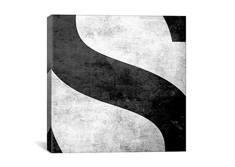 « b&w éraflures », art textuel sur toile en noir et gris, H 18 po x l 18 po x P 1,5 po, S