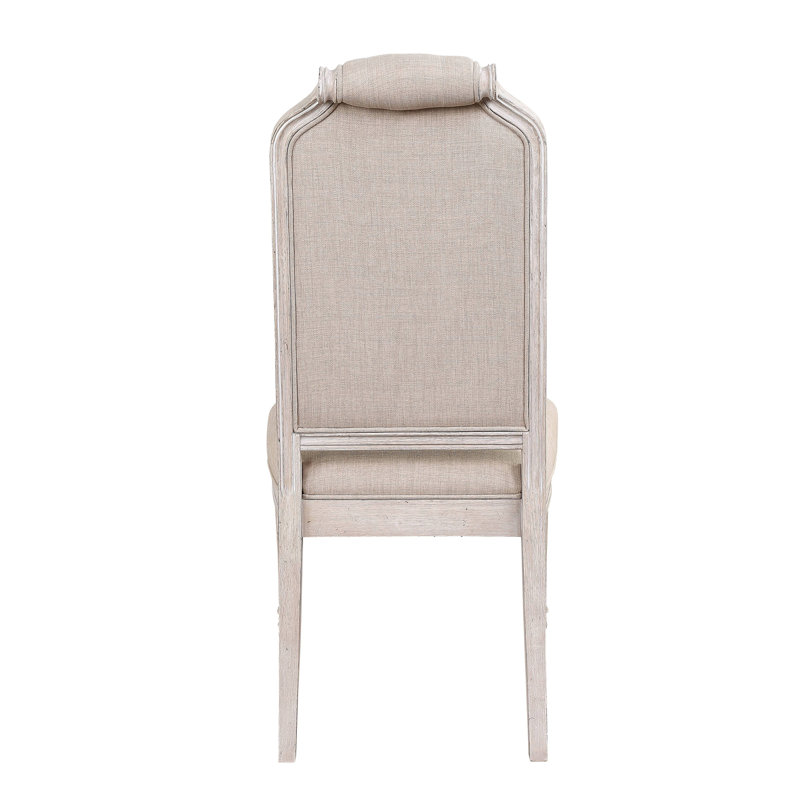 Chaises d'appoint à dossier capitonné beige et champagne Kennedy