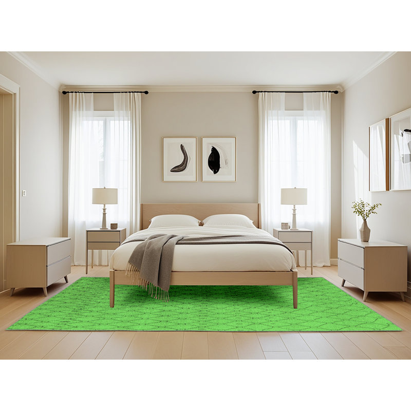 Washable Geometric Indoor Rug, Rectangle 5' x 8'