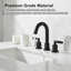 Robinet pour salle de bain à poignée double moderne avec ensemble de drain (ensemble de 2)-128592693
