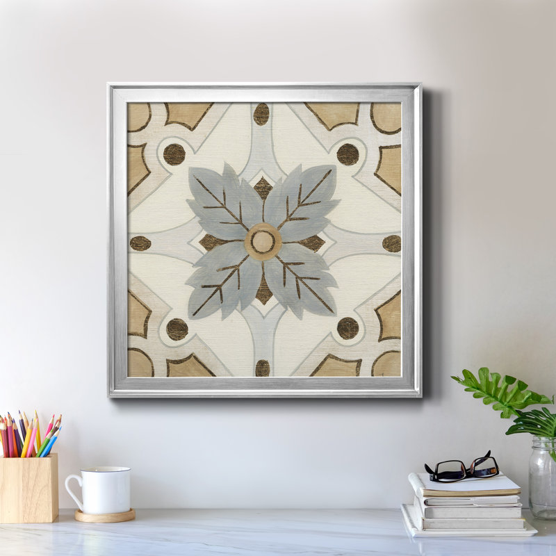 Mattonella II - reproduction d'art sur toile, Argent, H 26,5 po x l 26,5 po x P 1,5 po
