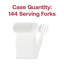 Fourchettes de service en plastique blanc - 144 fourchettes