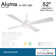 52" Aluma 4 - Blade LED Standard Ceiling Fan with Wall Control and Light Kit Included