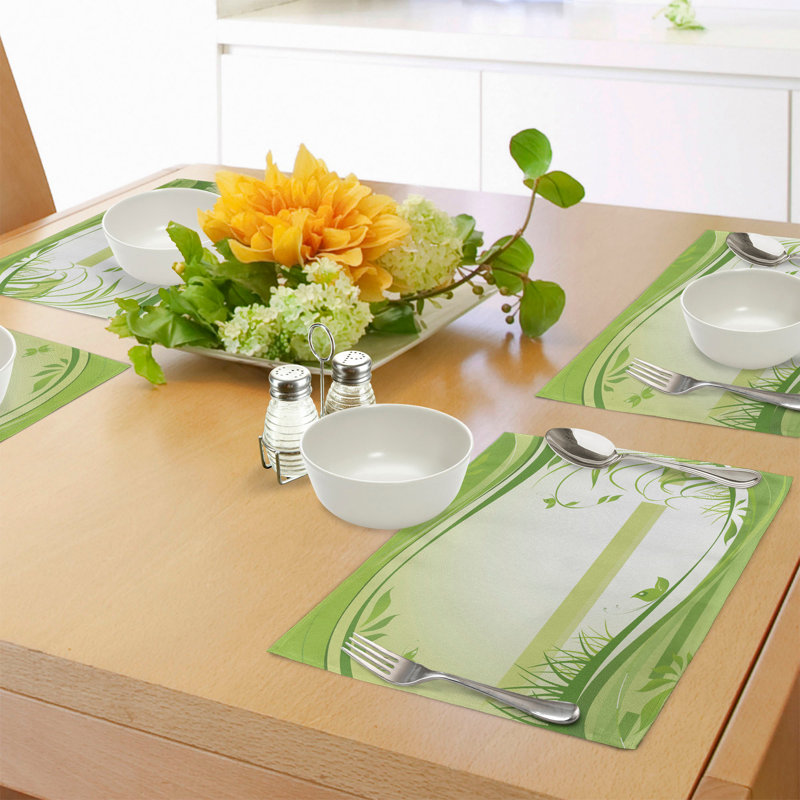 Ensemble de 8 napperons East Urban Home Green