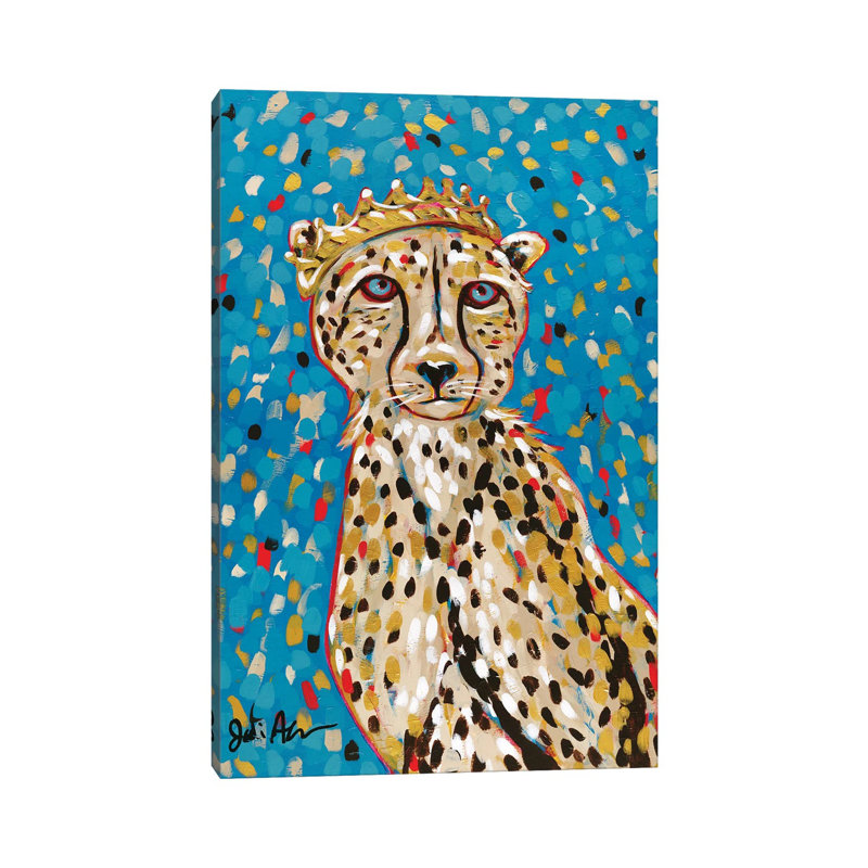 Queen Cheetah by Jodi Augustine - Wrapped Canvas Print, 20.32 cm H x 30.48 cm W