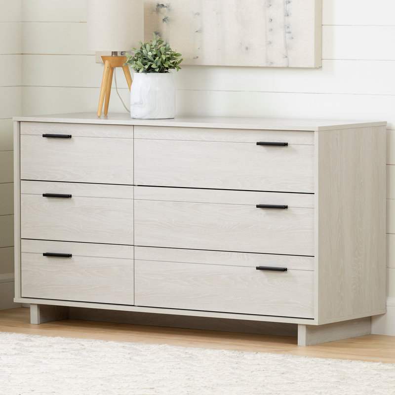 Commode à 6 tiroirs Fynn, Chêne d'hiver / non robuste