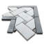 5 in. x 6 in. Basketweave Honed Marble Tile
