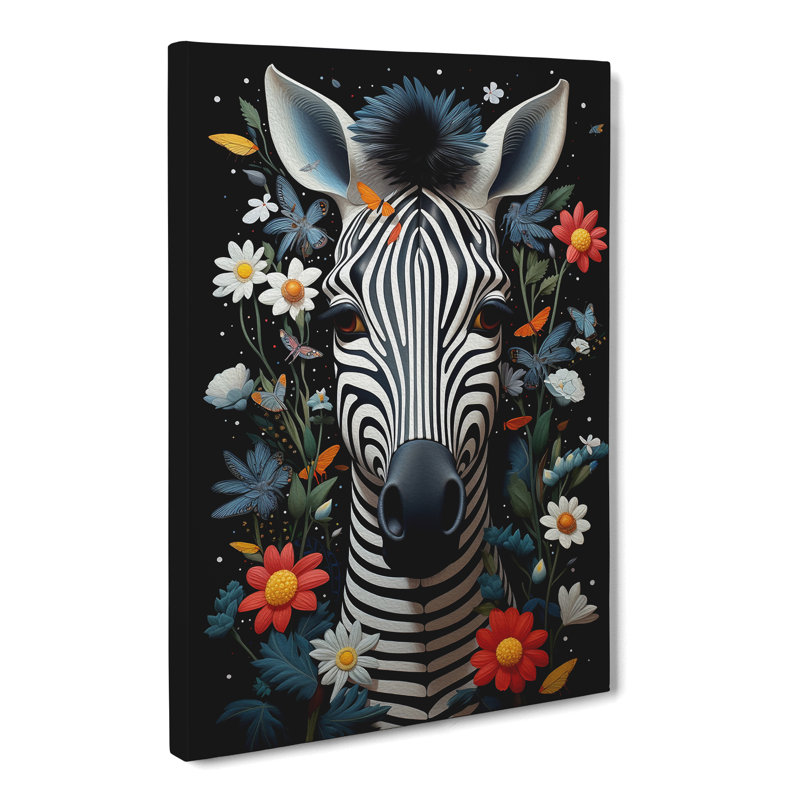 Zebra Dadaism - No Frame Print, 76cm H x 50cm W x 3cm D