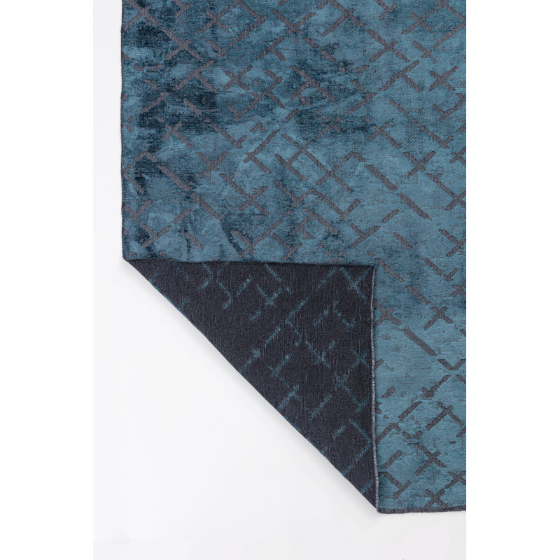 Rapture Teal Blue Abstract Luxury Area Rug, Rectangle 7'10" x 11'2"