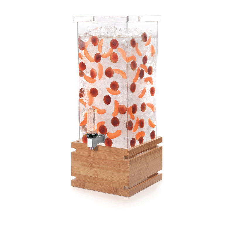 Distributeur de boisson 256 oz en carré natura., H 23,5 po x l 9,75 po x P 9,75 po
